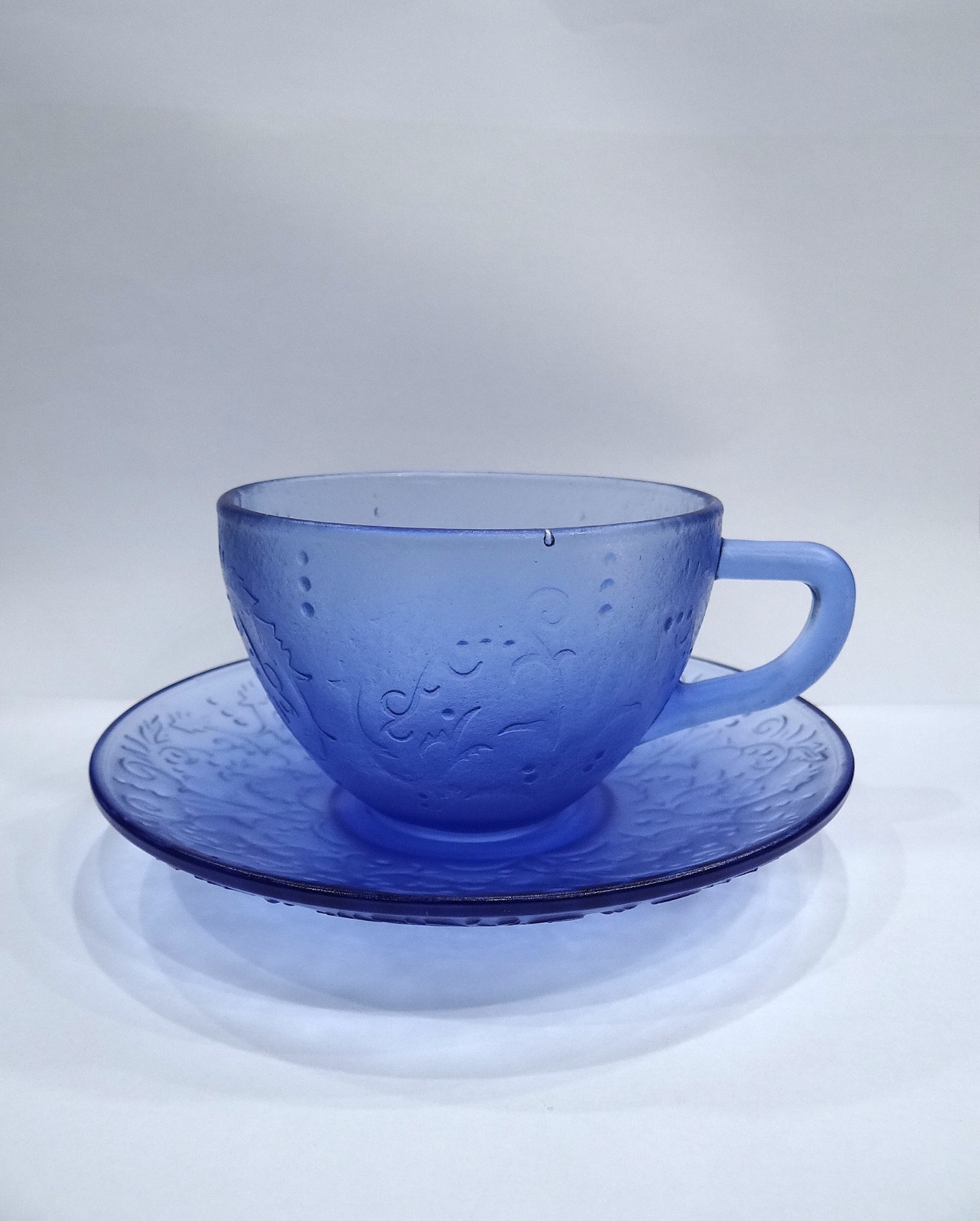 Glazed Glass Bowl & Plate
